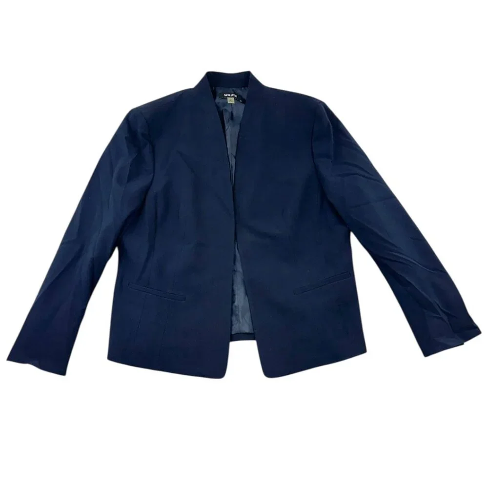 Nine‎ West Open Front Navy Blazer